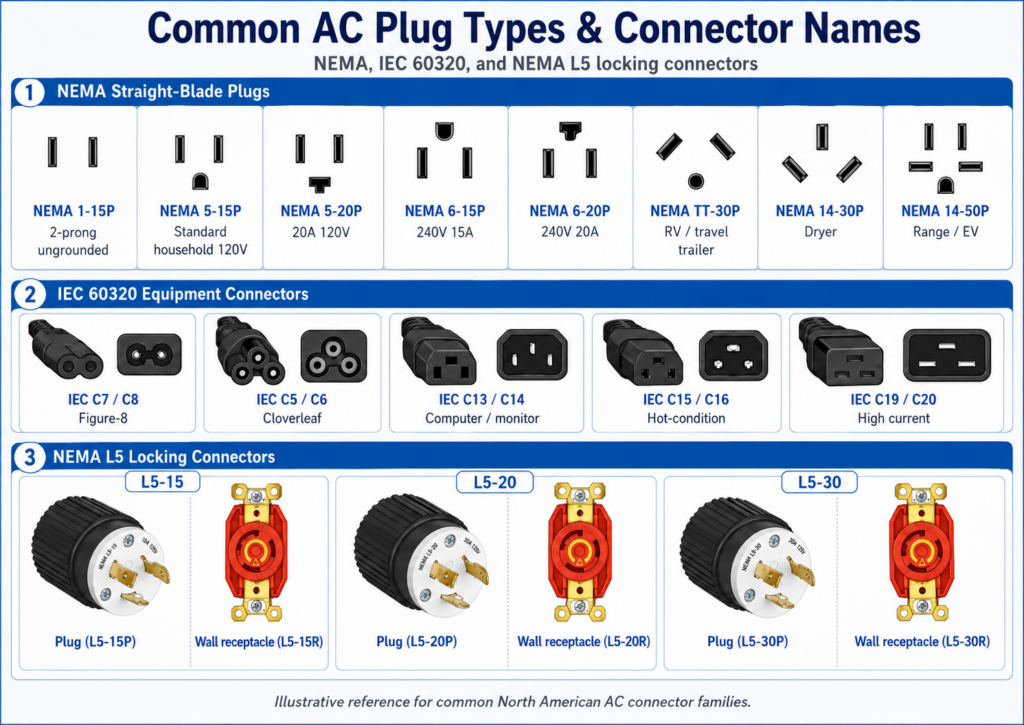 Window Ac Plug Types Know Your Plugs: A Practitioner’s Guide to Common AC Connectors ...